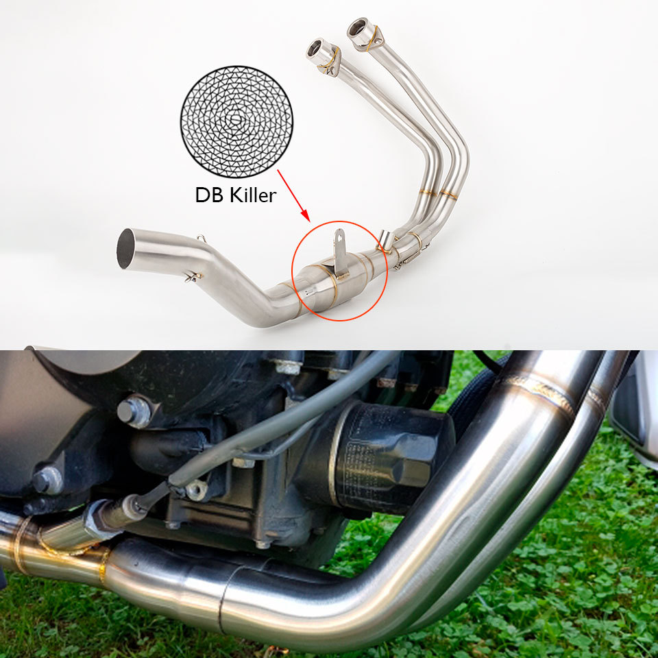 Fit สําหรับ HONDA CB500X CBR500 CB500F CBR500R รถจักรยานยนต์ไอเสีย Header Link Tube เชื่อมต่อท่อกลาง
