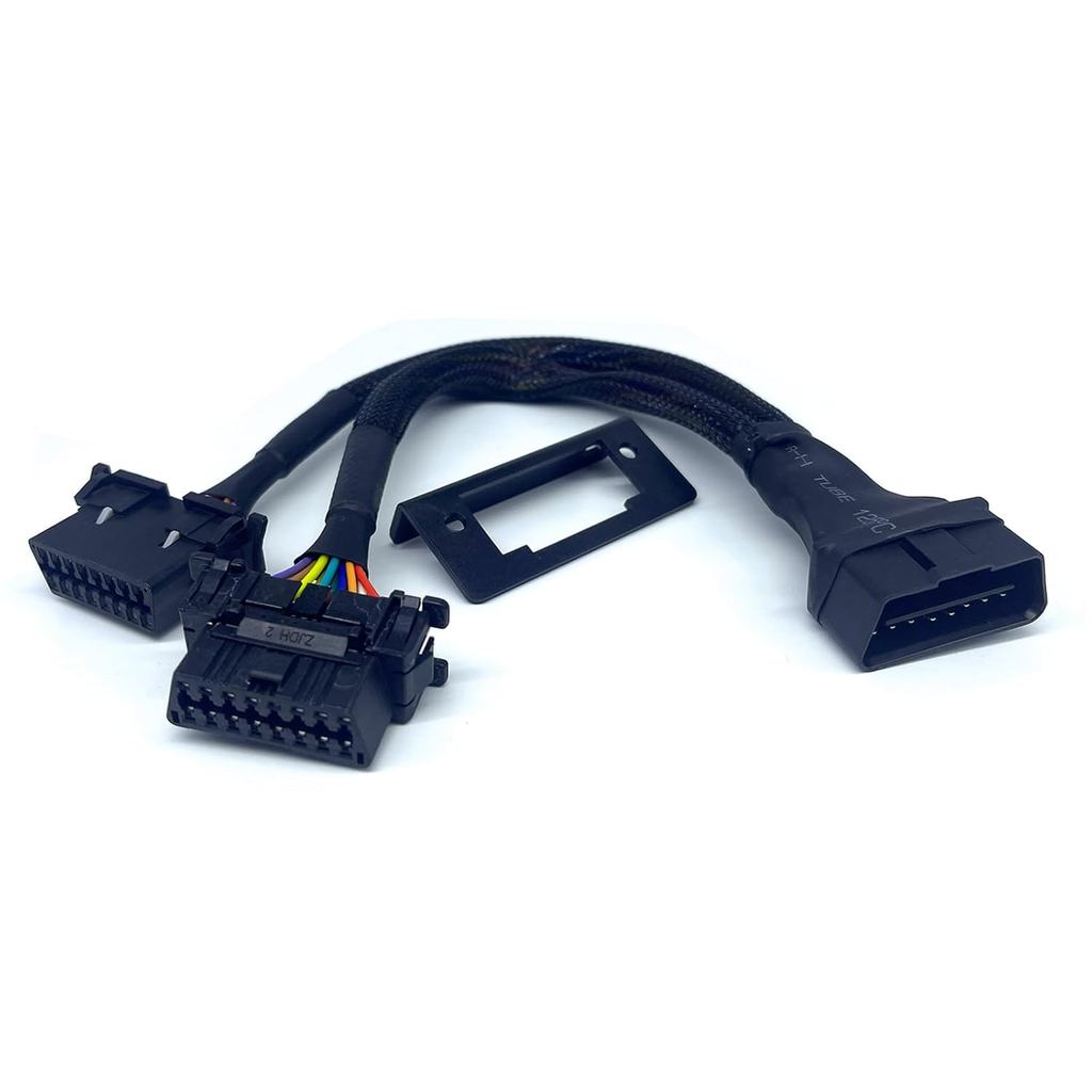 JUTA OBD2 Splitter Extension Cable Adapter 1 Male and 2 Females Extension 16PIN OBD-II J1962 Y Diagn