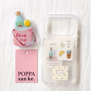 🔥POPPA 🔥เคสเหมือนเปลือกลิ้นจี่ ดาว ดวงอาทิตย์ ดวงจันท สําหรับ IPhone16 15 14 13 7 8plus Pro Promax XR XS เลือกได้ห้าสี