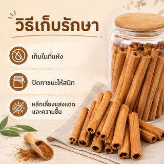 Ships immediately！อบเชยแท่งCinnamonStickAAA+ รสชาติหวานละมุน ไม่ขม ใช้ต้มซุป หมักเนื้อ ทำชา กาแฟ Cinnamon Stick