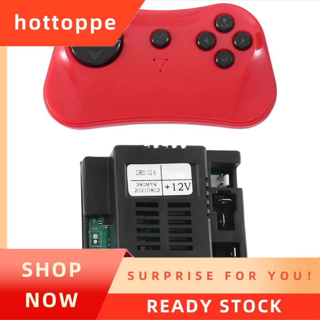 hottoppeDR01 V2.6 390MYK 12V 2.4G รีโมทคอนโทรลบลูทูธและตัวรับสัญญาณสําหรับเด็กเปลี่ยนรถยนต์ไฟฟ้า