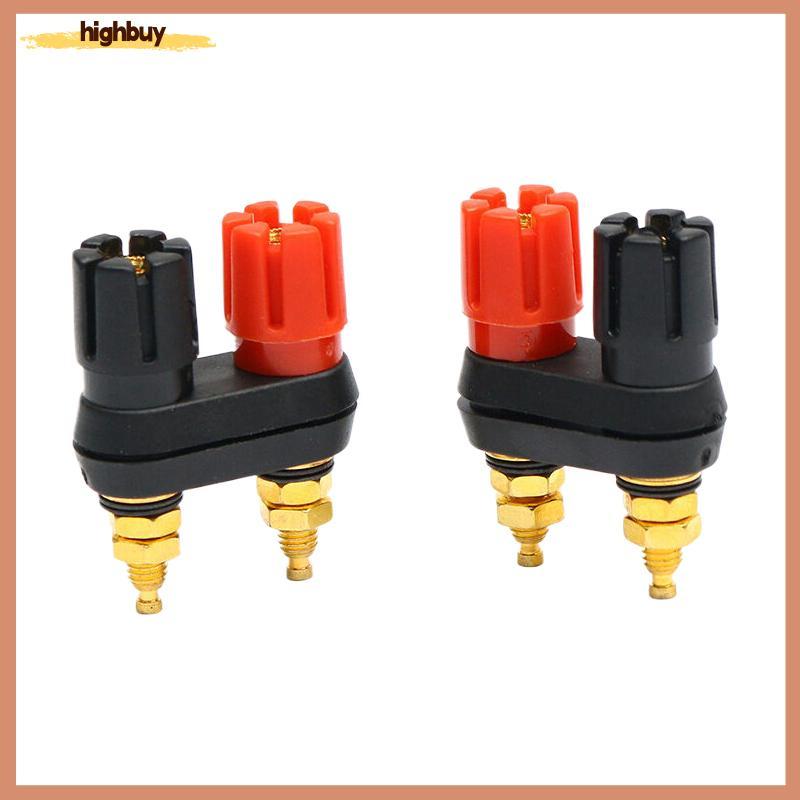 ลําโพง Plug Terminal Connector Banana Soet Dual Female Banana Plug สําหรับลําโพงเครื่องขยายเสียง Dual 2-Way Banana Plug Ja