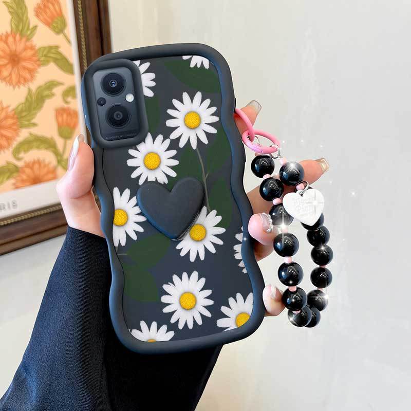 3 ชิ้น (ดอกไม้สดเคสโทรศัพท์+Lanyard+Stand) เหมาะสําหรับ OPPO F21SPro/F25Pro/F27/Find X3Lite/F27Pro/F
