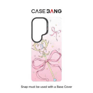 【แผ่นหลังแม่เหล็ก】 For Samsung S24-26,CASEBANG Wish Bow Series เคสแม่เหล็ก ImagiSnap, เปลี่ยนกลับ, ป้องกันการตกกระแทกทหาร