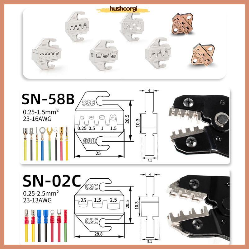 [hushcorgi] SN CRIMPING Tool คีม Crimp Jaw 4mm Slot SN-SN-2546B/02C/6/58B/58BS/06WF/2549/48B ใช้สําห