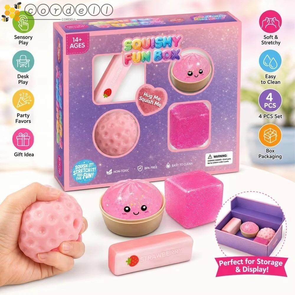 CORDELL Butter Squishy Toy, สีสุ่มช้า Rising Bread Sensory Fidget Toy, Sensory Toy วัสดุนํากลับมาใช้