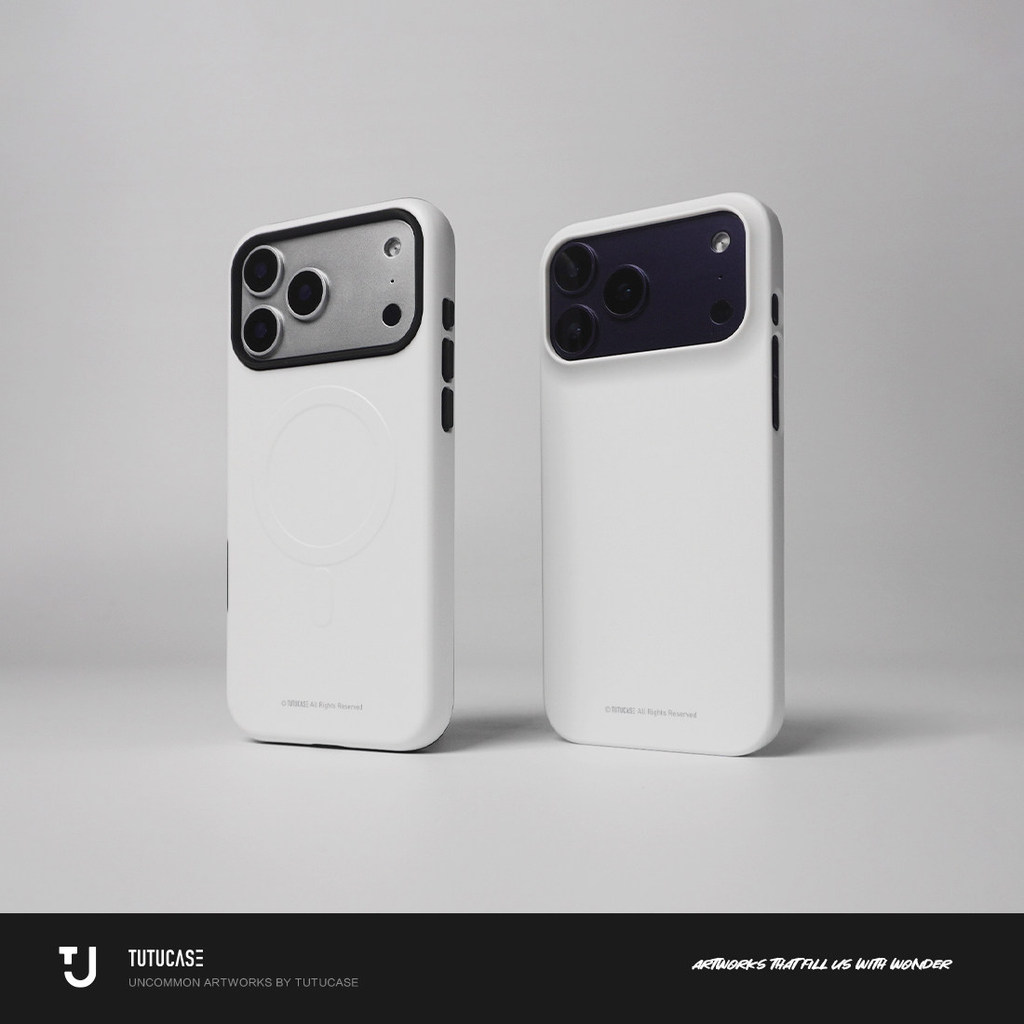 TUTUCASE|ต้นฉบับเกาหลีใต้นําเข้าฟิล์มมีน้ําค้างแข็งสองในหนึ่งเดียวเคสโทรศัพท์สีขาว C060