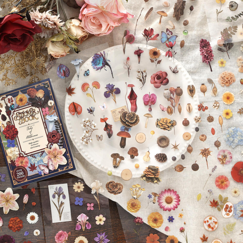 WEI 20 ชิ้น [Old Object Catalog Series] Mountain Tales Retro Porcelain Dolls Vintage Journal พื้นหลั