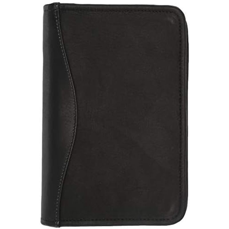 เดวิด คิง & โค. 5 X 8 Zippered 6 Ring Agenda สีดํา ขนาดเดียว