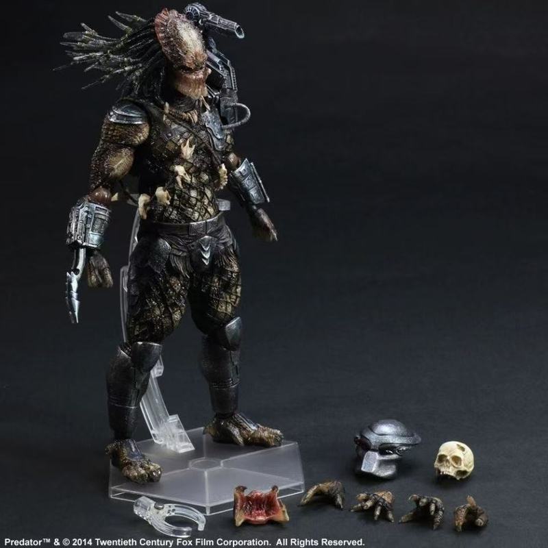 【พร้อมส่ง】predator figure model neca 铁血战士 手办 人偶 feral ฟิกเกอร์ Ultimate Elder Predator mask scar mod