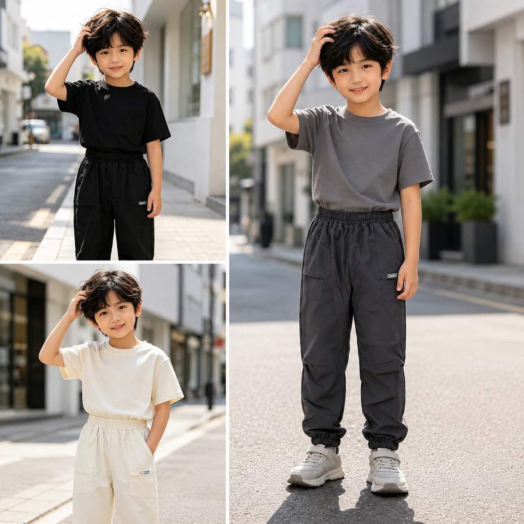 กางเกงขายาวเด็ก เอวยางยืดไม่รัดพุงใส่นอนได้