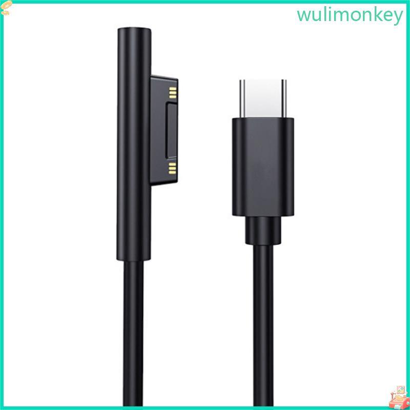 WU Supply Charger Adapter Fast สายชาร์จ Type C Power 15V 3A PD สําหรับ Surface 7 6 54 3 Book 2