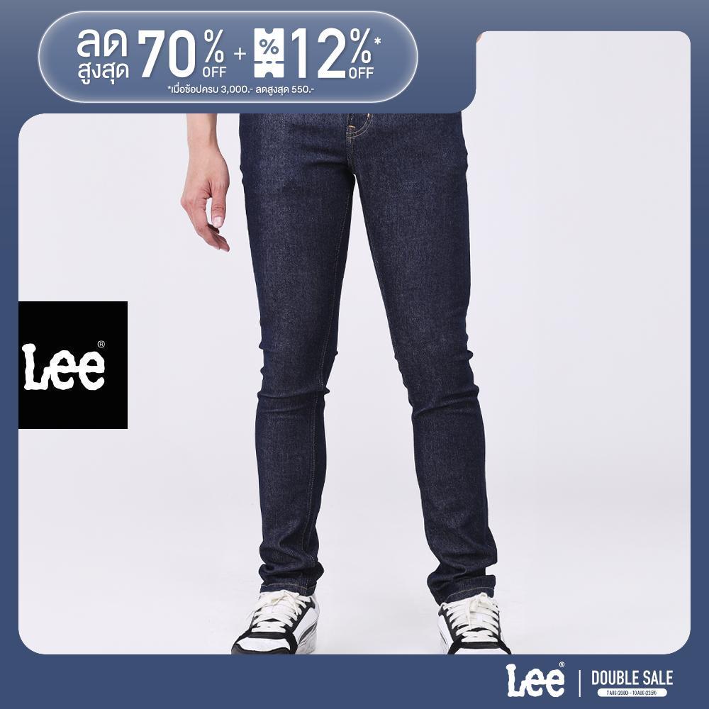LEE กางเกงยีนส์ผู้ชาย เอวต่ำ ทรงเข้ารูป Ramone รุ่น LE S326MRAMF04 สียีนส์เข้ม