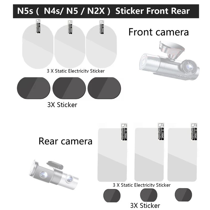 สําหรับ Vantrue Dash Cam N5s ( N4P / N5 / N2X ) ใหม่รุ่นพิเศษ Dash Cam สติกเกอร์แบบคงที่สติกเกอร์สติ