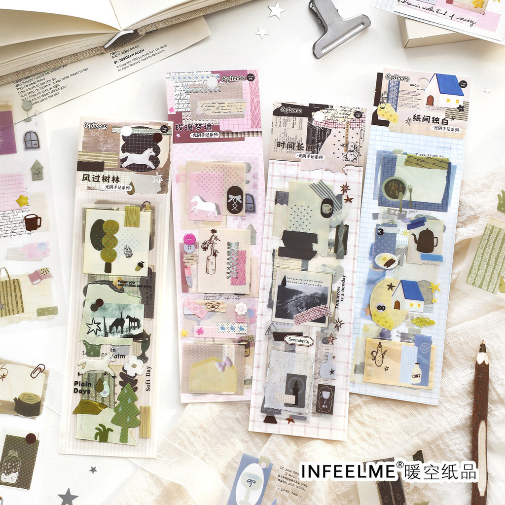 สไตล์ใหม่ Infeel.Me Guangyin Notes Series PET Six-Segment Long Tape Life Material Segmented Tape bb9