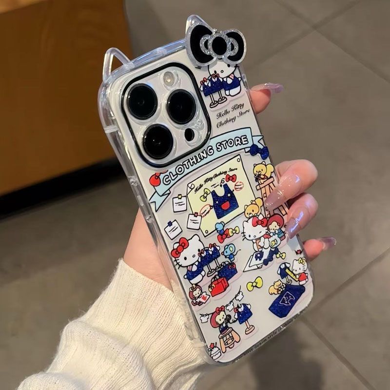 Tailor kt Cat Red Rice Note 15 Mobile Phone Case Red Rice K80PRO Cat Ears NOTE 14 / K70 / 12 PRO Sof