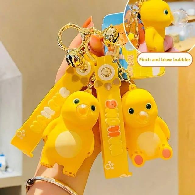 GANTUNGAN NAILONG BUBBLE KEYCHAIN DINO BUBBLE MOTIF KEYCHAIN