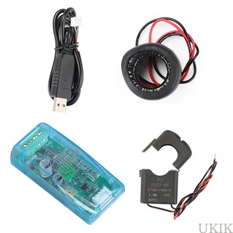 UKIK TTL โมดูลการสื่อสารอินเทอร์เฟซ PZEM 004T รุ่น 45HZ-65HZ 260V เครื่องวัดพลังงาน