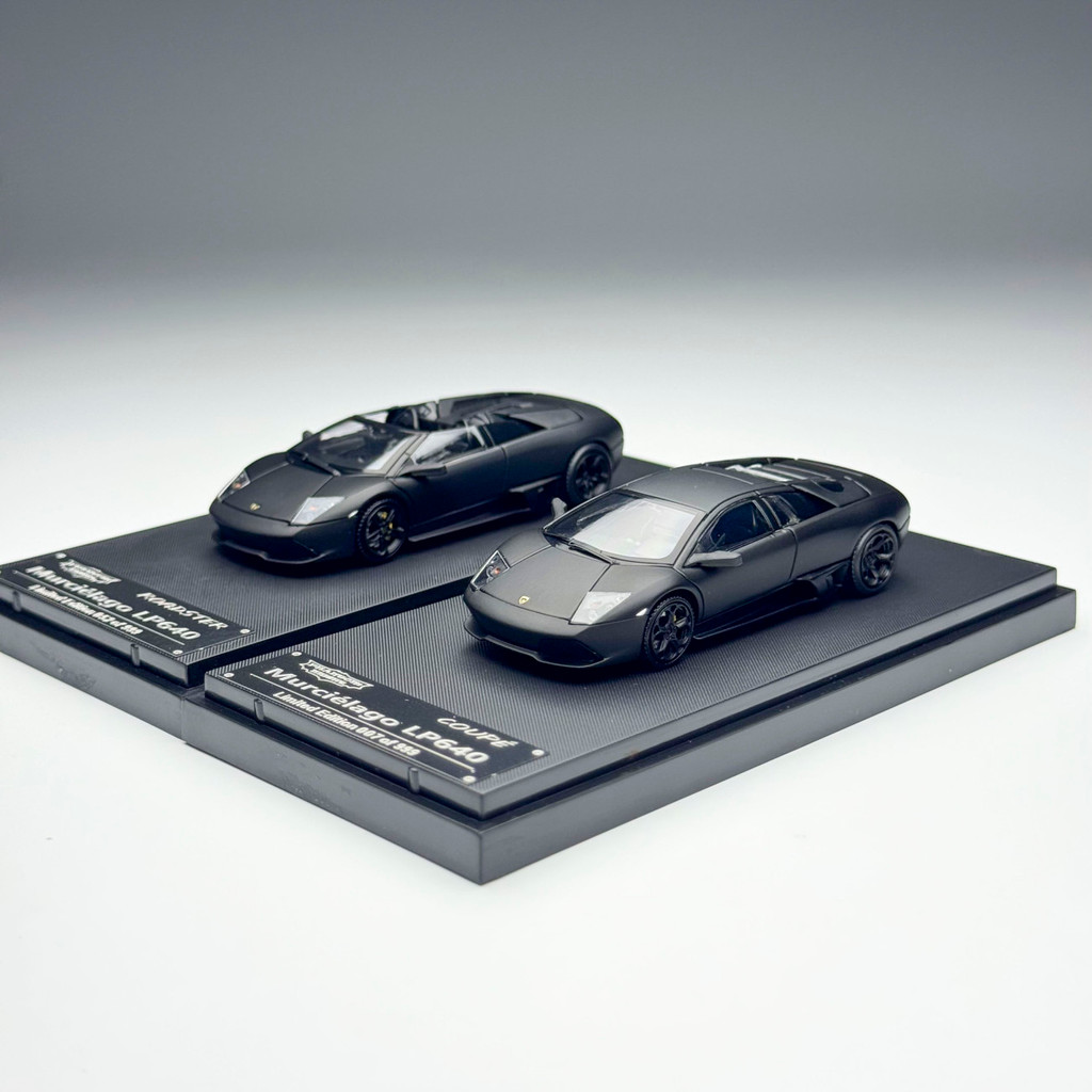 PK 1/64 Lamborghini Murcielago LP640 สีดําโมเดลรถDiecastของเล่นของขวัญวันเกิด