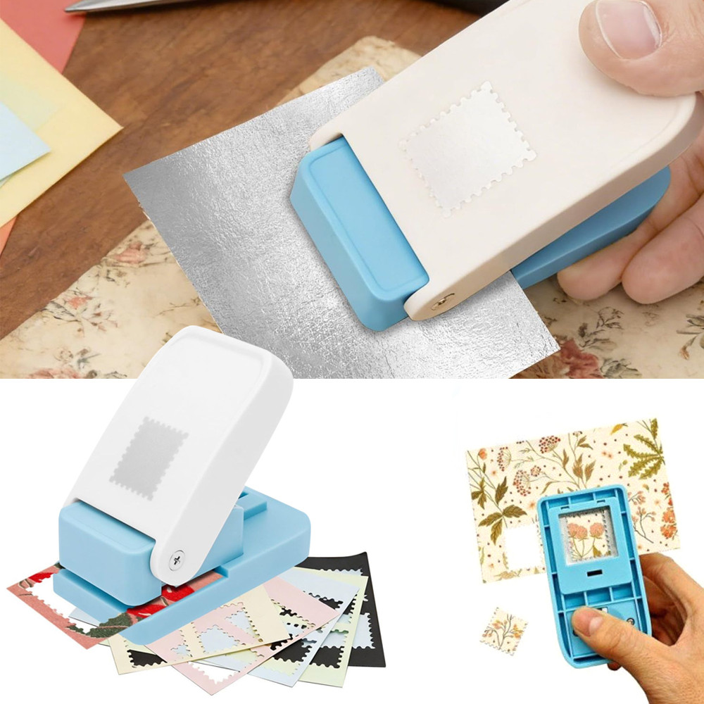 แสตมป์ Embosser สําหรับการทําการ์ด DIY, Square & Round Hole Punch สําหรับ Junk Journal,สมุดภาพ Punch