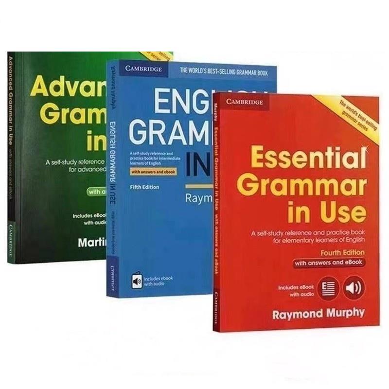 JJYJJ Cambridge Essential /Intermediate/Advanced Grammar ที่ใช้สมุดงานตํารานักเรียน