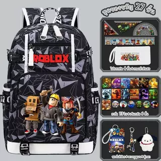 กระเป๋านักเรียน Roblox กระเป๋าเป้สะพายหลัง ความจุมาก กันน้ำ ปกป้องกระดูกสันหลัง ทนทาน เหมาะสำหรับนักเรียนประถมและมัธยม
