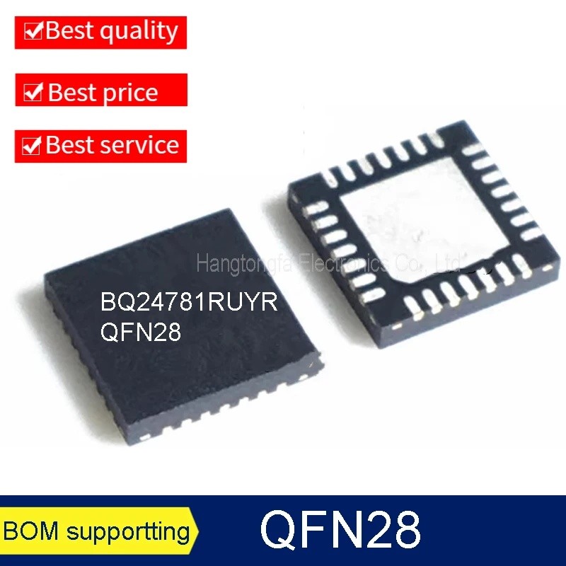BQ24781RUYR BQ24781 ผ้าไหมพิมพ์ 24781 QFN28 ชิปเซ็ต