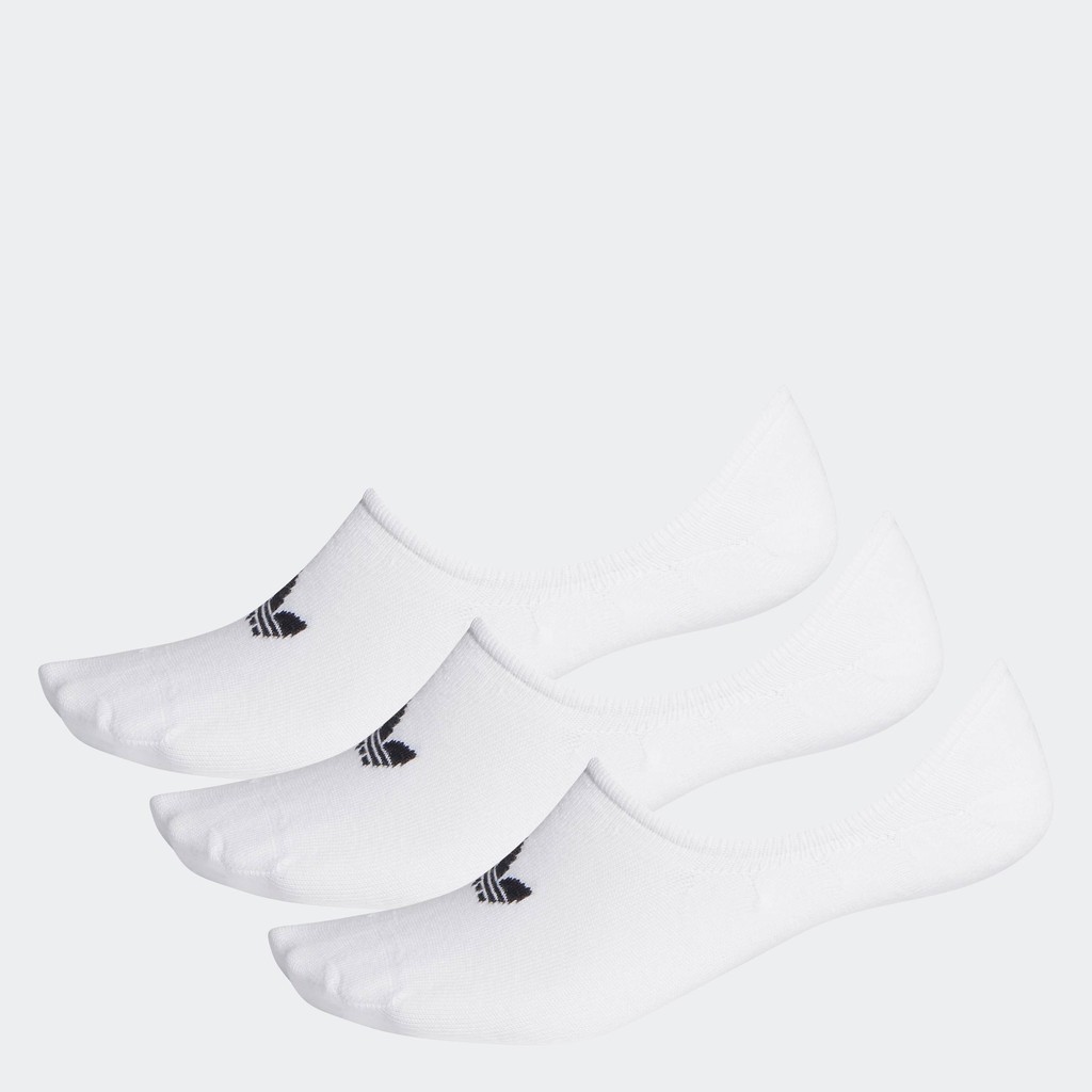 Adidas Lifestyle Set 3 ชิ้น White Unisex Hidden Socks FM0676
