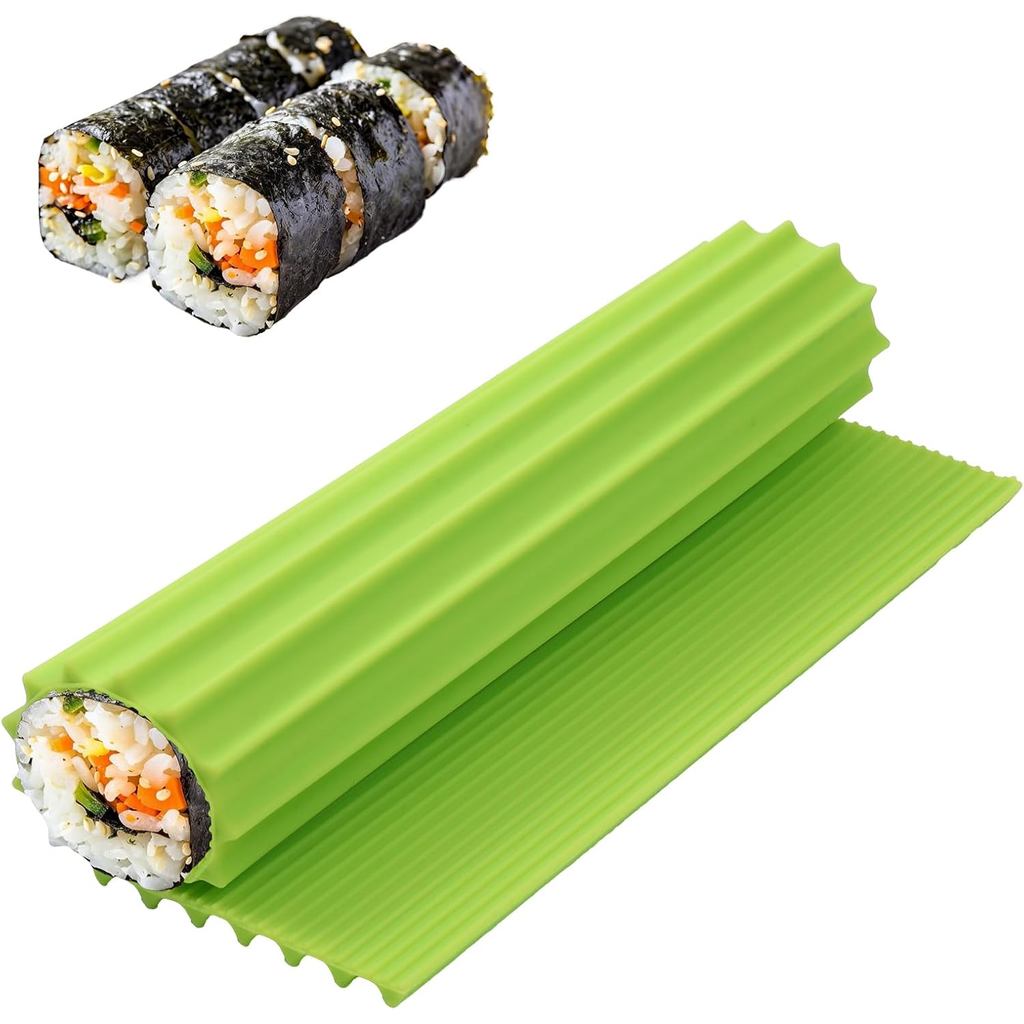 Apausvcm Sushi Rolling Mat, 8.5 x 7.8 นิ้วซิลิโคน Sushi Roller ชุดทําซูชิ Nonstick Roll Maker สําหรั