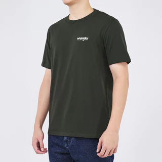 WRANGLER เสื้อยืดแขนสั้นผู้ชาย รุ่น WR SC26MTSSC03 สีเขียวเข้ม