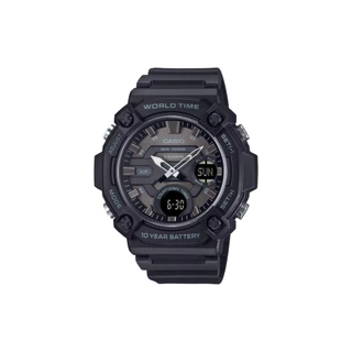 CASIO นาฬิกาข้อมือ CASIO รุ่น AEQ-120W-1BVDF สายเรซิ่น สีดำ