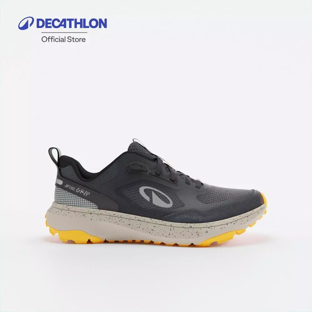 Decathlon Men'S Running And Trail Running Shoes รองเท้าวิ่งและวิ่งเทรลสำหรับผู้ชาย รุ่น Jf 190 Grip - Blue/Yellow