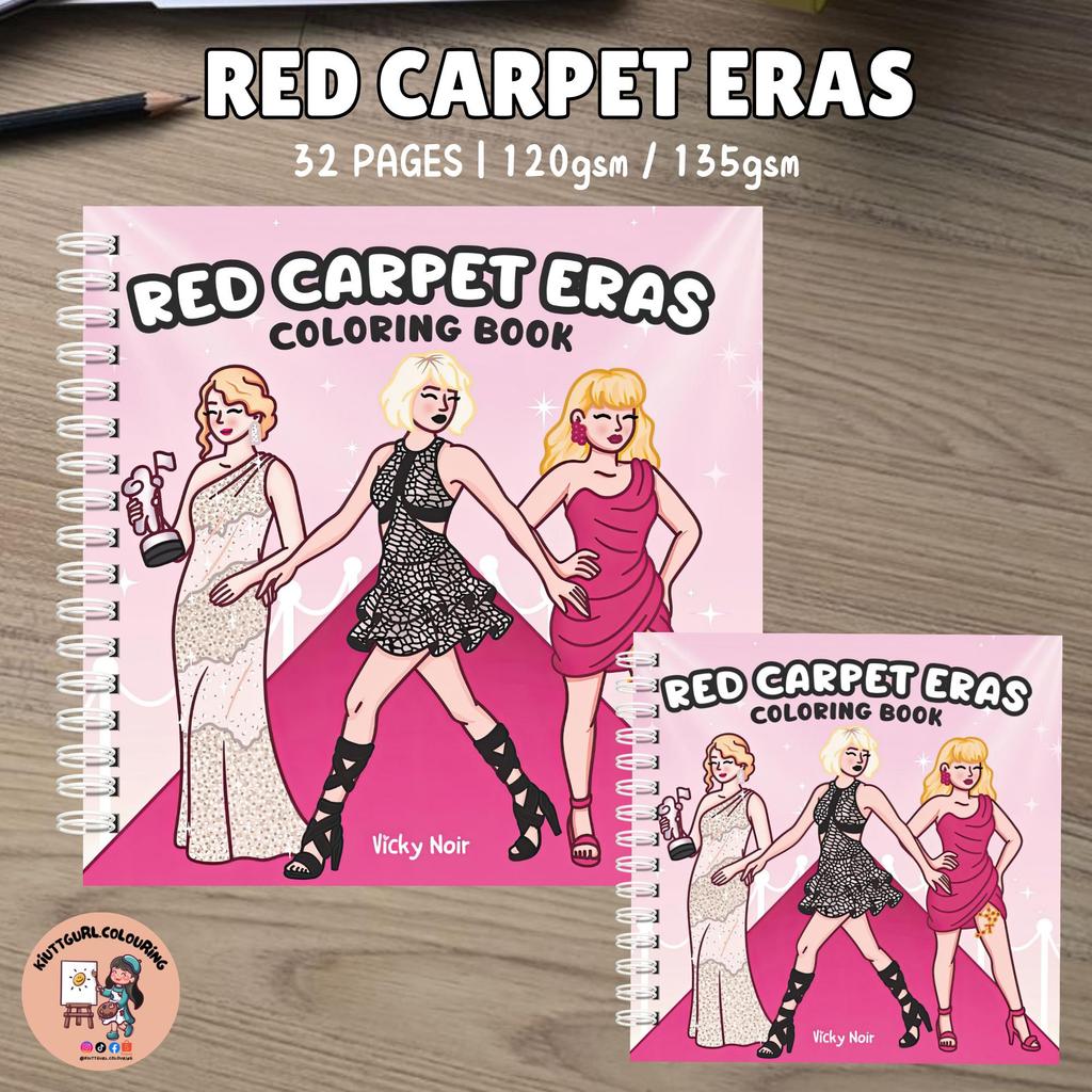 [LASER PRINTED] สมุดระบายสี RED CARPET ERAS 32 หน้า