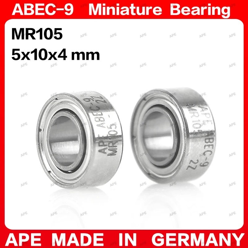 10-50pcs APE ABEC-9 แบริ่ง MR105 MR105ZZ 5x10x4 มม. L-1050 MR105-2RS L-1050ZZ Z -2Z 2RS Miniature Pr