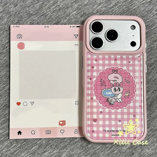 รูใหญ่พองลม ลายโบว์ กระต่าย น่ารัก เคส สำหรับIPhone 16 17 15 11 AIR 13 12 14 Pro Max XR 7 16 14 15 8 Plus X XS SE