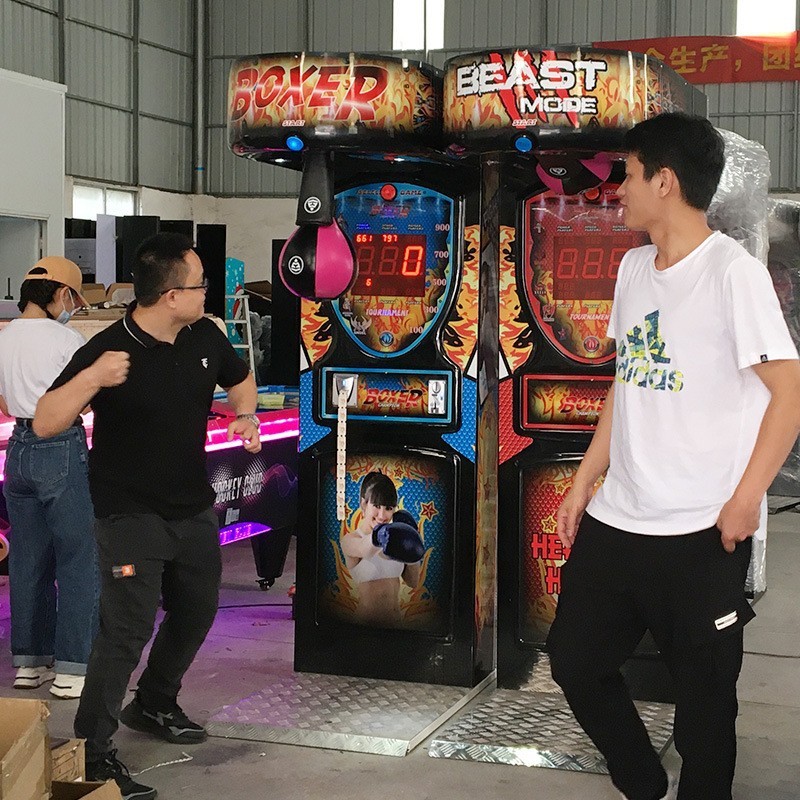 วิดีโอเกม City Scan Code Boxing Power Measuring Machine Dragon Fist Cola Machine Boxing Hegemony Ven