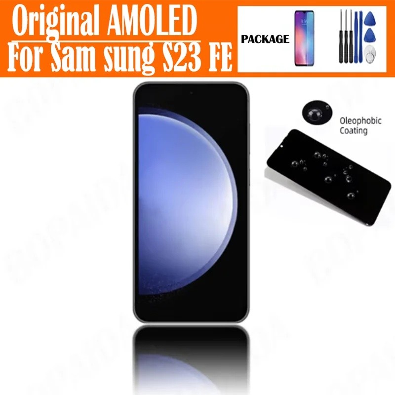 จอแสดงผล AMOLED สําหรับ Samsung S23 FE 5G LCD S711B S711B/DS S711U S711W หน้าจอสัมผัส Ditigitizer As