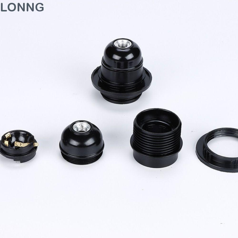 LONNG ที่วางโคมไฟ อุปกรณ์เสริมโคมไฟ E27 E14 Bakelite ปากโคมไฟสกรู