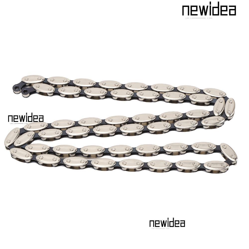 NEWIDEA โซ่จักรยานความเร็วเดี่ยว, เหล็กแมงกานีส Olive FIXED Gear Chain ทนทานพร้อมหัวเข็มขัดเงิน 100 