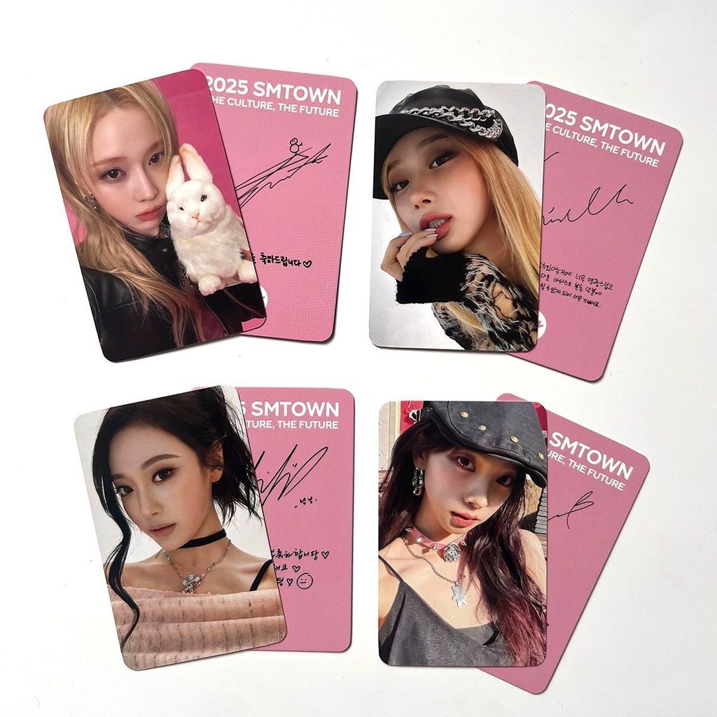 Aespa 2025 SMTOWN แคปซูลของเล่น Photocard Dongyou Zha Ningning Pear 10 ซม.Photocard aespa Photocard 