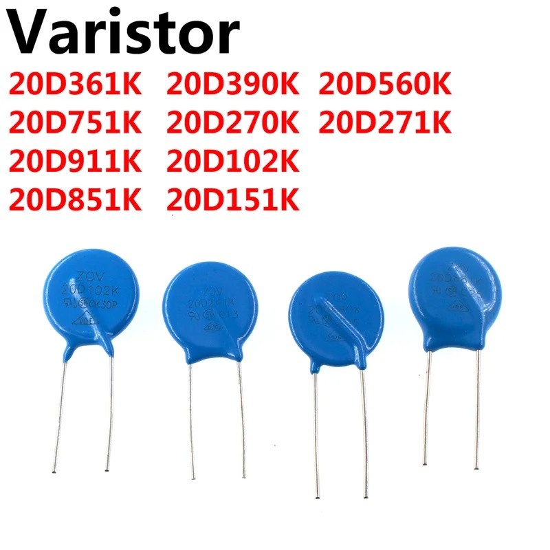 10PCS 20D361K 20D751K 20D911K 20D851K 20D390K 20D270K 20D102K 20D151K 20D560K 20D271K varertor