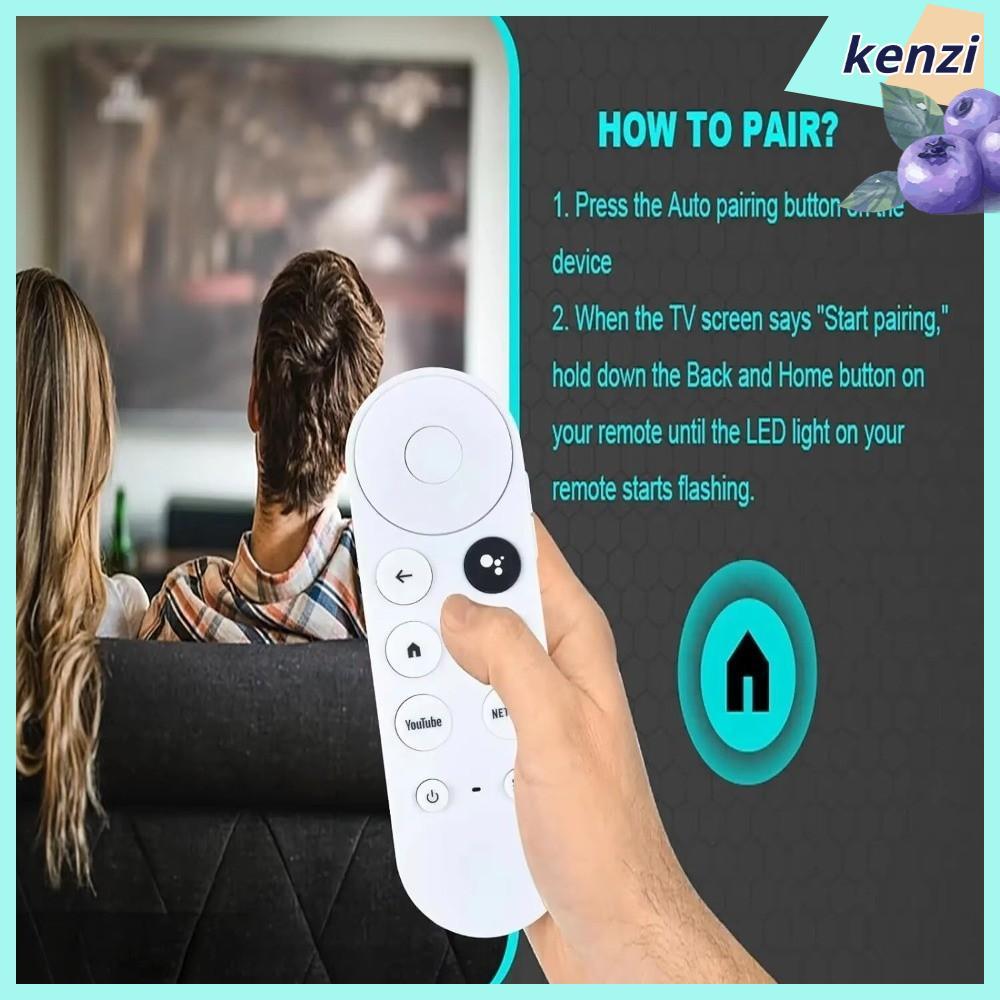 KENZI เปลี่ยนรีโมทคอนโทรลด้วยเสียง, G9N9N 4K สําหรับ Google Chromecast Remote, ควบคุมเสียง Snow Colo