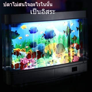 🐠✨ตู้ปลาเลโก้ขนาดเล็ก พิพิธภัณฑ์สัตว์น้ำแสงLEDฑ์สัตว์น้ำนำตู้ปลาทองทองตกแต่งห้องมินิพิพิธภัณฑ์สัตว์น้ำ Fish Tank