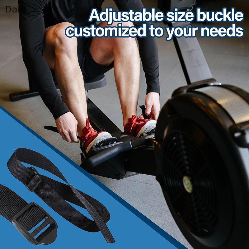 Dailt Rowing Machine Foot Straps 2 ชิ้นปรับไนลอนทนทาน Anti-Slip Secure Bule เหมาะสําหรับ Home Gym ออ