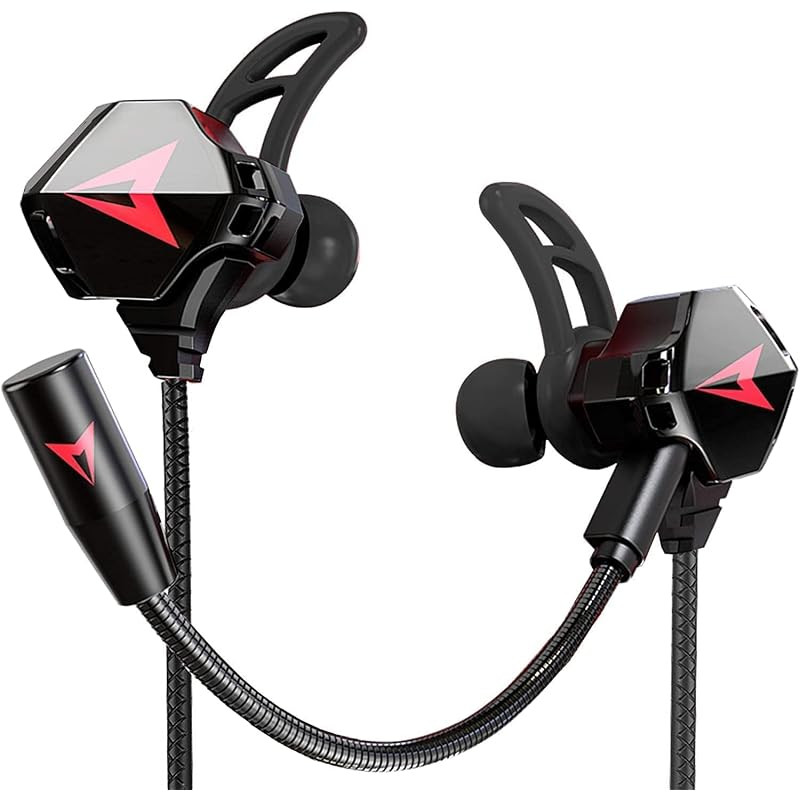 Kasott Battle Buds Gaming Earphones with Microphone - Wired Noise-Cancelling In-Ear Headphones with 