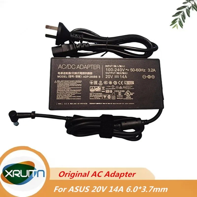 Original AC Adapter Charger สําหรับ ASUS 20V 14A 280W 6.0x3.7 มม.ADP-280EB B ADP-280EB F A22-280P1A 