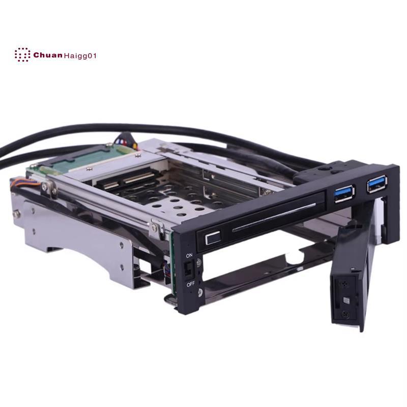 Dual-Bay 3.5 นิ้ว 2.5 นิ้ว SATA III ฮาร์ดไดรฟ์ HDD และ SSD Bay ในตัวที่ถอดออกได้ Hard Drive Enclosur