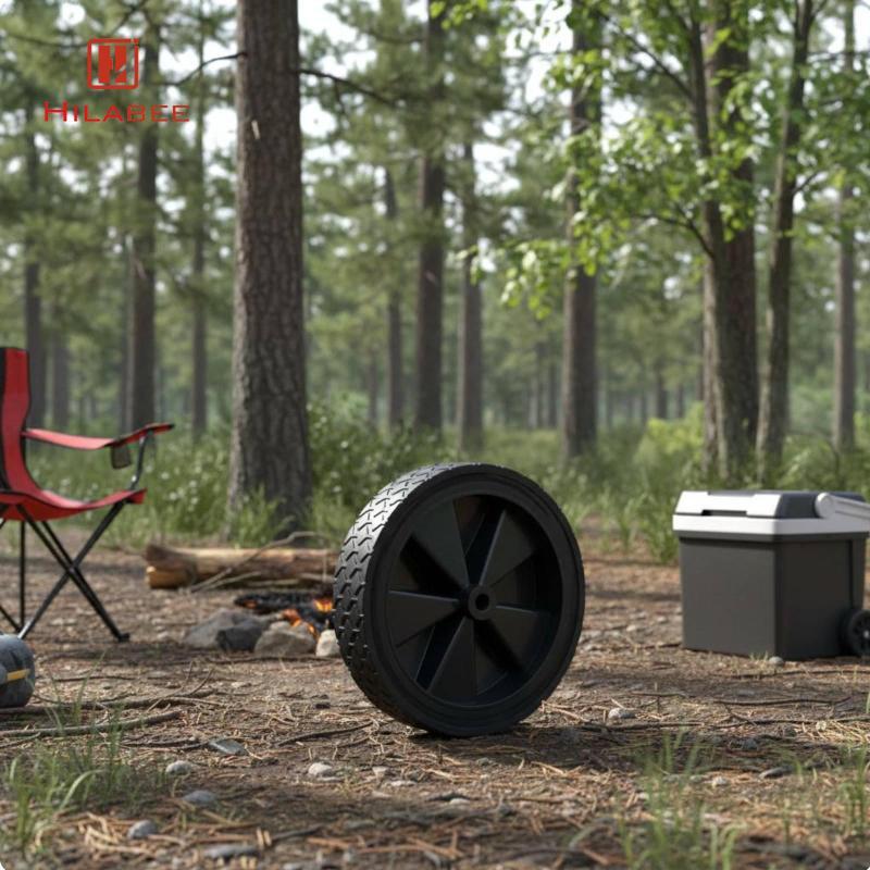 HILABEE Camping Cart Wheel ทนต่อการสึกหรอพับ Wagon ยาง Double 5IN ยาง 12-3