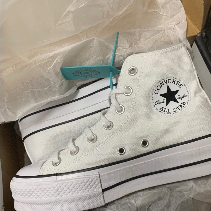 คุณภาพสูงสุดOn-hand Converse All Star Lift High Cutรองเท้าผ้าใบรองเท้าสําหรับรองเท้าผู้หญิง 0U5G