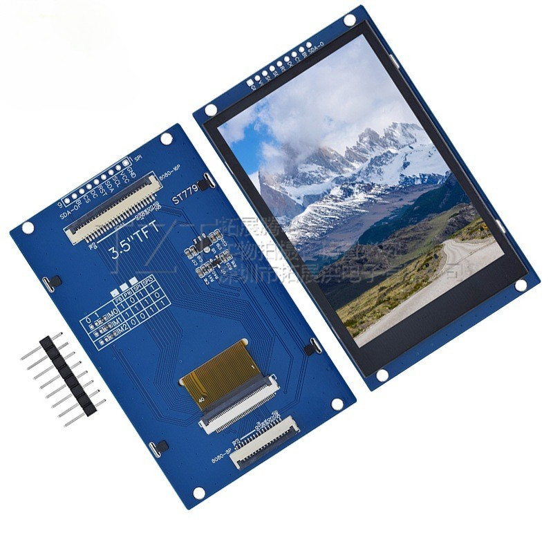 3.5 นิ้ว TFT จอแสดงผล LCD ST7796 Driver SPI 8/16-Bit อินเทอร์เฟซขนานกรอบโลหะไม่มีฟังก์ชั่นสัมผัส